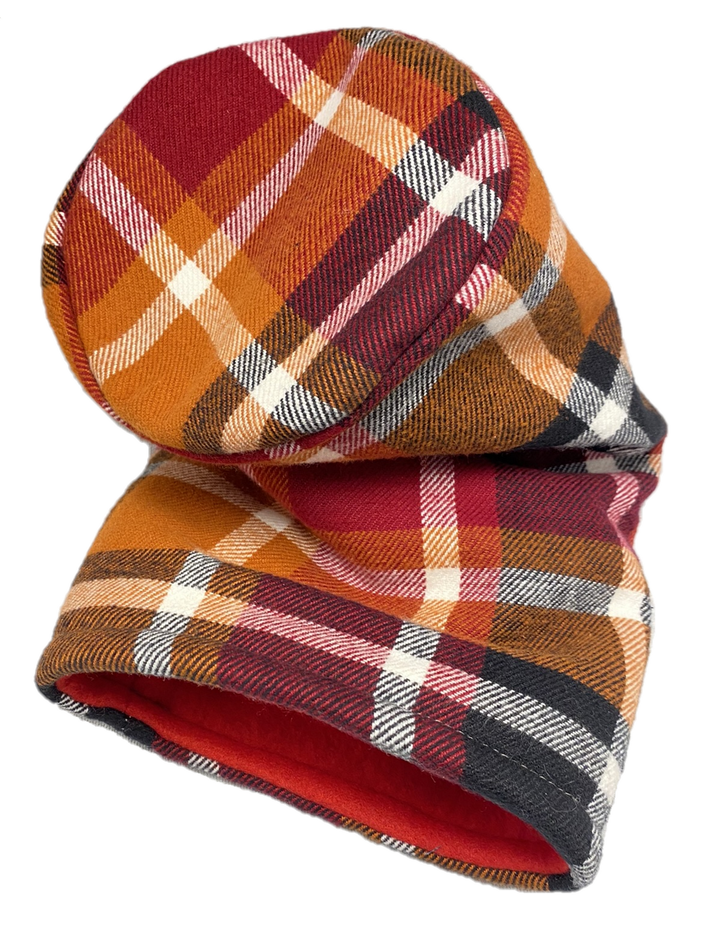 Multi color plaid barrel style golf headcover