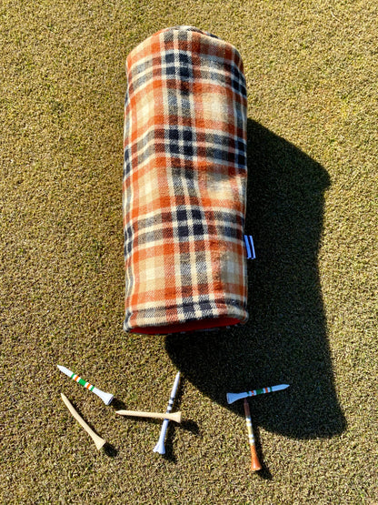 Beige &Black Tartan Plaid Golf Headcover