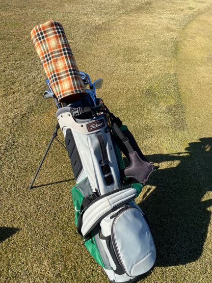 Beige &Black Tartan Plaid Golf Headcover